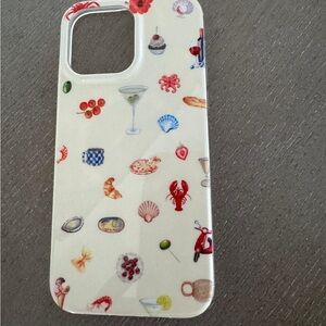 Decorative Clear Phone Case with Food and Drink Design